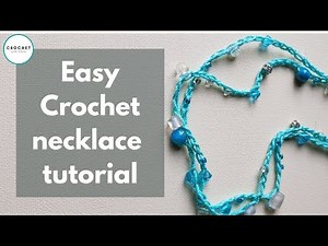 EASY crochet necklace tutorial #kidscraft tutorial