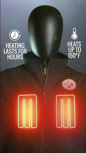 Pittsburgh Steelers Heated Gear 🖤💛🔥 | Jackets, Vests, Scarves & more at The Warming Store