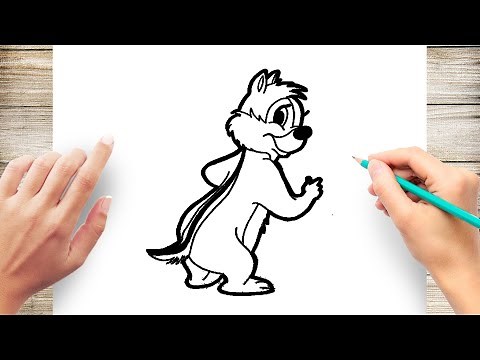 How to Draw CHIPMUNK CARTOON