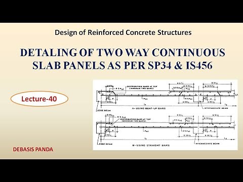 DETAILING OF TWO WAY CONTINUOUS SLAB PANELS AS PER SP34 & IS456 | LEC 40| RCC |