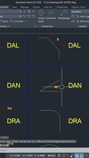 Autocad မှာ dimension ထိုးတာပိုမြန်ချင်ရင် ဒီcommand တွေသိထားဖို့လိုတယ် #autocad dimension