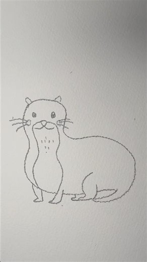How to draw 🦦 otter #otter #drawing #art #doodle #sketch #fun