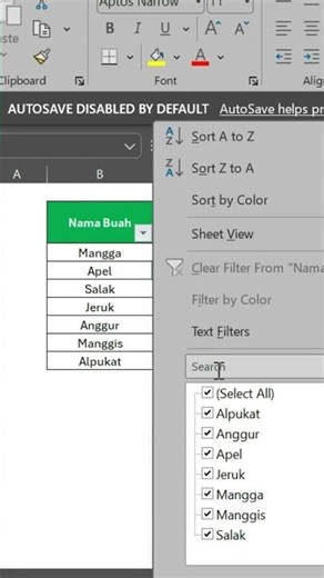 Cara Cepat Membuat Filter di Excel #exceldasar #excelpemula #widiexcel