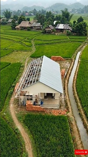 From Rice Fields to Home: Building a Rural Farmhouse from the Ground Up I #shorts #villagelife