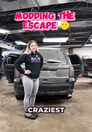 Modding the ford escape 😅 #cars #cartok #pinkcargirl #shay2cray #pinksupragirl