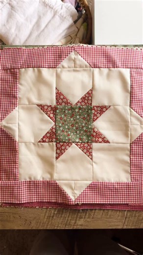 Halfway through making the Christmas quilt of my dreams! If you guessed Gertrude yesterday, you’re right! And that’s some insider info for the next pattern of the month… These lovely fabrics are all Tilda! And we will have kits coming this weekend!!! Ok, back to finishing the next 8 blocks. Have a good one, friends! 😘😘 #gertrudequilt #penelopehandmadepatterns #tildafabrics #christmasquilt | Penelope Handmade