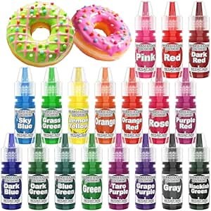 Oil Based Food Coloring, 18 Colors Oil Based Food Coloring for Chocolate, Food Dye for Icing Baking Cake Decorating - 0.25 Oz/Bottles
