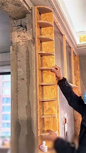 Double-Sided Arc Background Wall Tutorial 🌙 Smooth Corners, No Cracking ✨ Durable