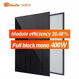 [Hot Item] Topcon Full Black N-Type Half Cell 182mm 400W Solar Panel From Shinefar Solar