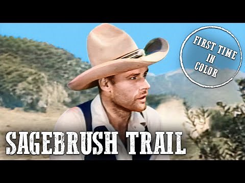 Sagebrush Trail | JOHN WAYNE | COLORIZED | Free Cowboy Film