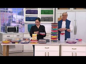 LocknLock Set of 10 Multi-Color Nesting Rectangle Set on QVC