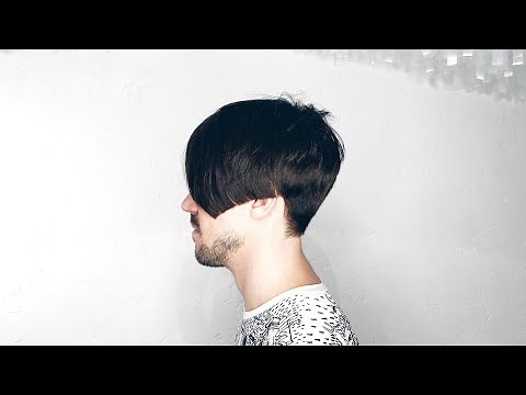 LONG HAIRCUT FOR MEN with long bangs, triangular layers and graduation - NIKITOCHKIN