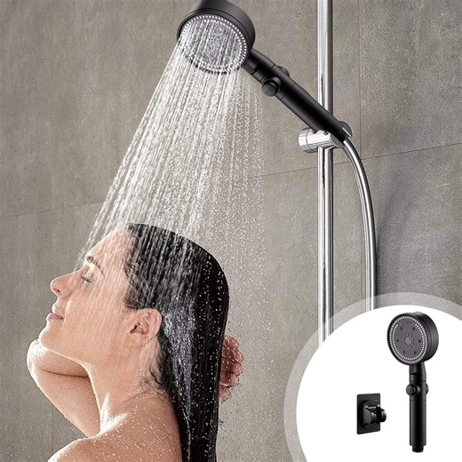 Daily Shower High Pressure Handheld Showerhead Hard Water High Pressure 8 Spray Modes Handheld Shower For The Elderly 2025 New - Walmart.ca