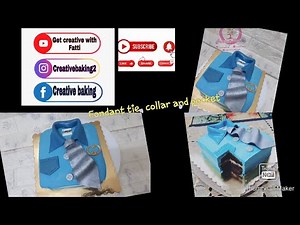 Making collar, tie and pocket with fondant - father's day/ father's birthday cake by Fatti