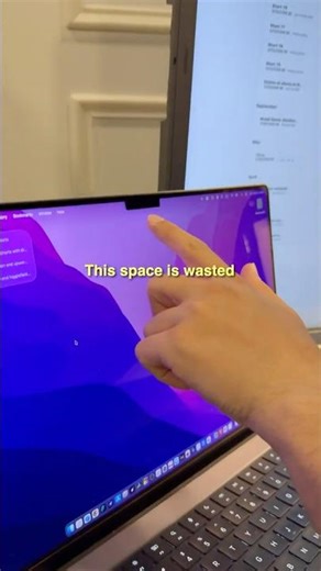 That Useless Mac Notch Space? Fixed #apple #workflow #clever