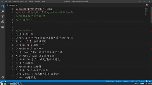 linux下vscode常用快捷键讲解教程