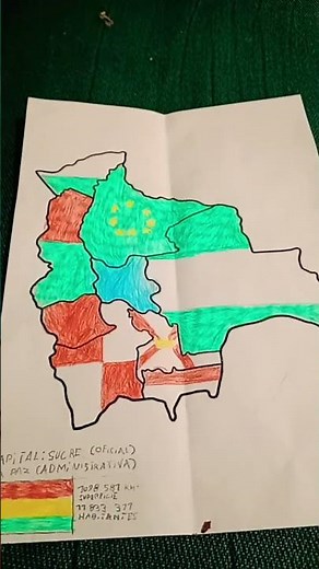 hice el mapa de bolivia con sus departamentos