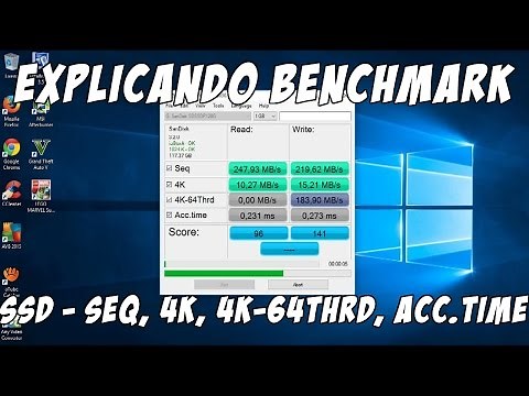 Tutorial AS SSD Benchmark o que é SEQ, 4K, 4K-64Thrd e Acc.time nos SSD Kingston e SanDisk