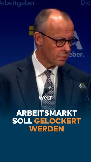 FRIEDRICH MERZ: Der Arbeitsmarkt soll gelockert werden