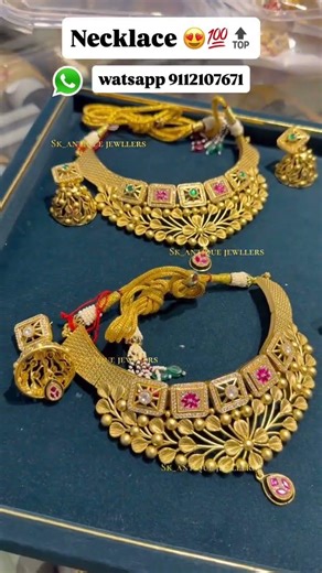 हुबेहूब गोल्ड सारखे नेकलेस डिझाईन 😍💯🔝watsapp 9112107671