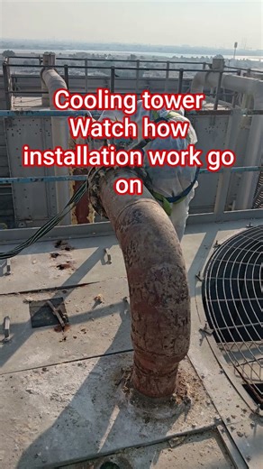 cooling tower insulation replacement work how it's going on watch out.