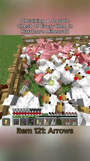 Hardcore Minecraft Double Chest Challenge (Item 121: Arrows)