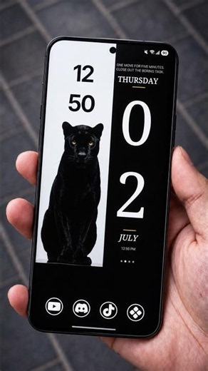 Dark Screen Black & White Launcher Setup