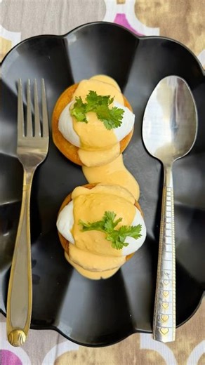 Homemade Egg Benedict 🐣🐣🍳#egg #reels #eggbenedict