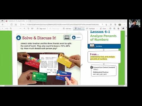 EnVision Grade 7 Accelerated Pre-Algebra Lesson 4-1: Analyze Percents of Numbers
