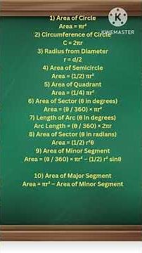 Class 10 Maths Chapter 11 – Circles All Formulas Song 🎵 | Quick Revision | CBSE |by Anjusmartclasses