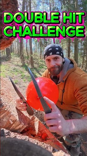 DOUBLE HIT CHALLENGE #knifethrowing #martialarts #challenge