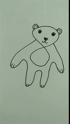 Very Easy Cute Bear Drawing Tutorial.How to draw bear. #sketch#foryoub #art #drawing #easydrawing