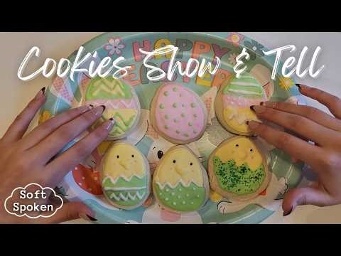 ASMR | Easter Cookies 🩷🐣💚 | Soft Spoken, Lofi, Tapping, Scratching
