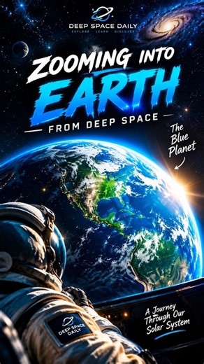 “Zooming Into Earth From Deep Space 🌌 | The Blue Planet” 🚀