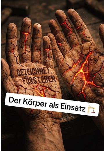 Jeden Tag bauen wir die Träume anderer auf, während das Fundament unseres eigenen Körpers langsam Risse bekommt (Bild 1). ⛓️ Das Handwerk und die körperliche Arbeit sind das absolute Rückgrat unserer Gesellschaft. Doch die Matrix verlangt oft einen unmenschlichen Preis. Wir opfern unsere Gesundheit, ignorieren den Verschleiß der Gelenke und funktionieren einfach weiter, nur um straffe Baupläne und Deadlines einzuhalten. Dieser permanente Raubbau wird am Ende meist nur mit einem feuchten Händedru