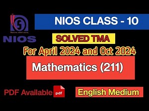 Nios Class 10 Mathematics Solved TMA 2023-24