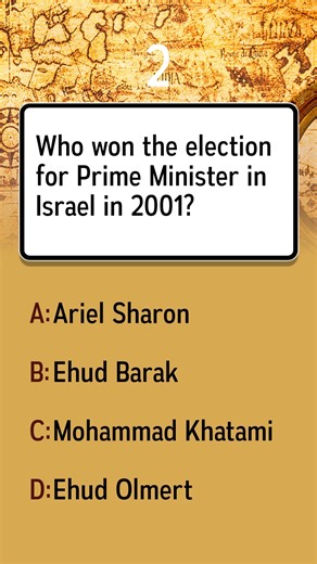 Can you identify the winner of the 2001 Israeli Prime Minister election?