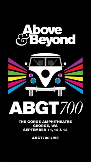 Above & Beyond on Instagram: "We’ve taken Group Therapy to some incredible locations around the world. Next year, we’re returning to a place so many of you call home. ABGT700 at The Gorge, September 11-13, 2026. #ABGT700"