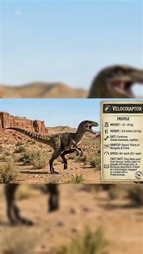 The Ultimate Velociraptor Guide: AI Life Cycle & Facts! 🦖 #dinosaurs