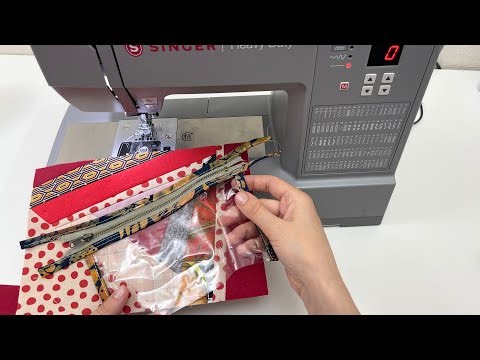 DIY Patchwork Clutch Bag with Double Zippers. Upcycle Fabric Scraps!