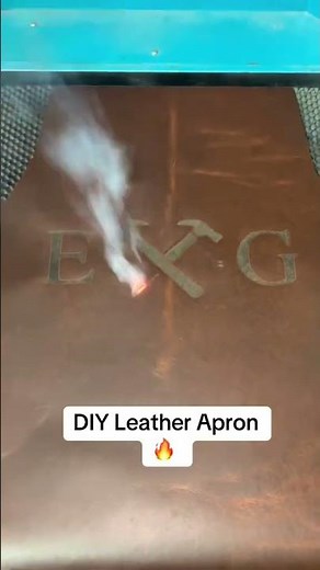 DIY Monogram Leather Apron | Laser Engraving Personalization