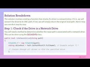 How to Return the UNC Path of a Remote Folder and Local Path of a Local Folder in C#