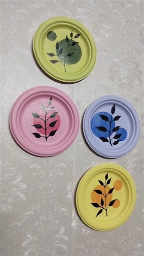 Wall decor from paper plate/ Boho art #youtubeshorts #shorts