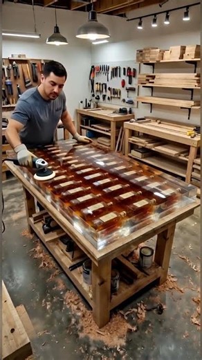 Epoxy Table with Whisky Bottles Inside | Creative Resin Design #epoxytable #diy