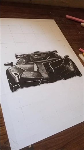 Realistic Lamborghini sketch🔥🖤 #shorts #lamborghini #drawing