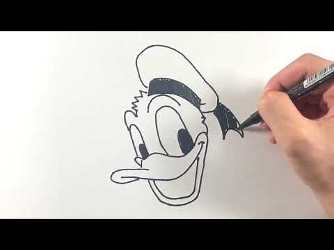 How to draw Donald! Drawing slowly! (Mickey Mouse)