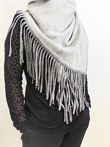 [Hot Item] Cashmere Wool Borders Contrast Color Shawls