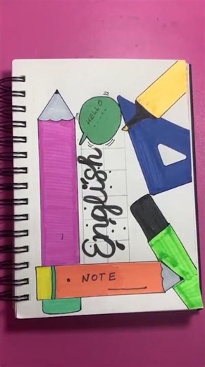 Creative English Front Page 💡✨ #shorts #calligraphy #rizzucalligraphy