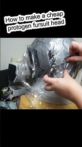 How to make a cheap protogen fursuit head #fursuitmaker #fursuit #tutorial #howto #protogen #furry