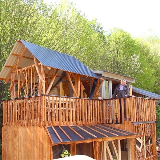 Build a big project in one video. Do-it-yourself house from start to finish | Survival Camping, Building Warm Bushcraft Pro